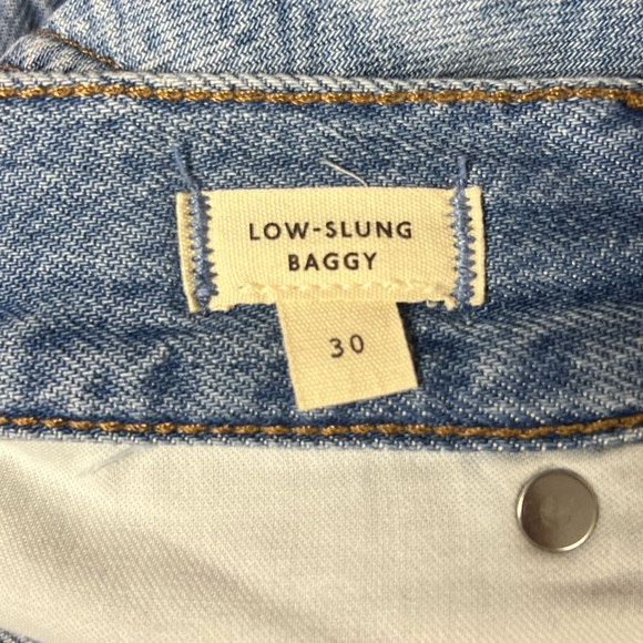 Madewell Low-Slung Baggy High Rise Jean: Airy Denim Edition Hambley Wash Size 30 - Picture 8 of 10